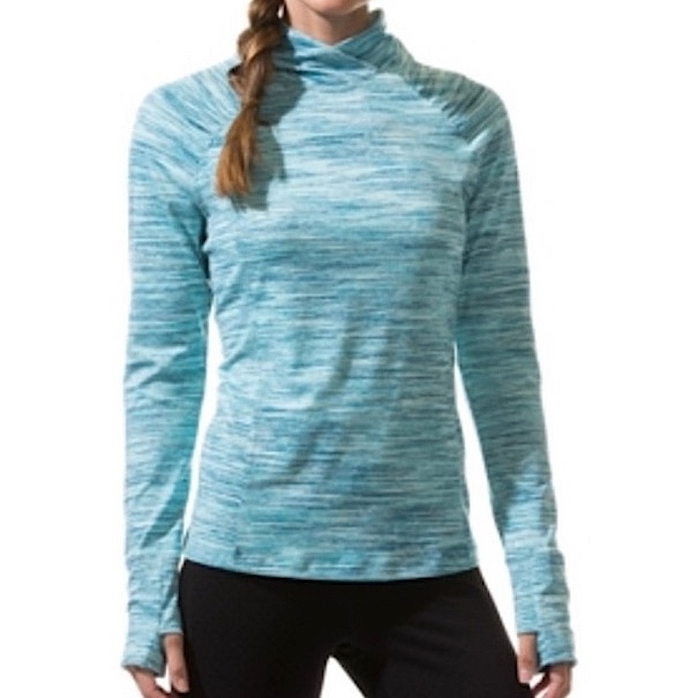 PBX Pro Dreamflight Turtleneck Long Sleeve Aqua Blue Tee